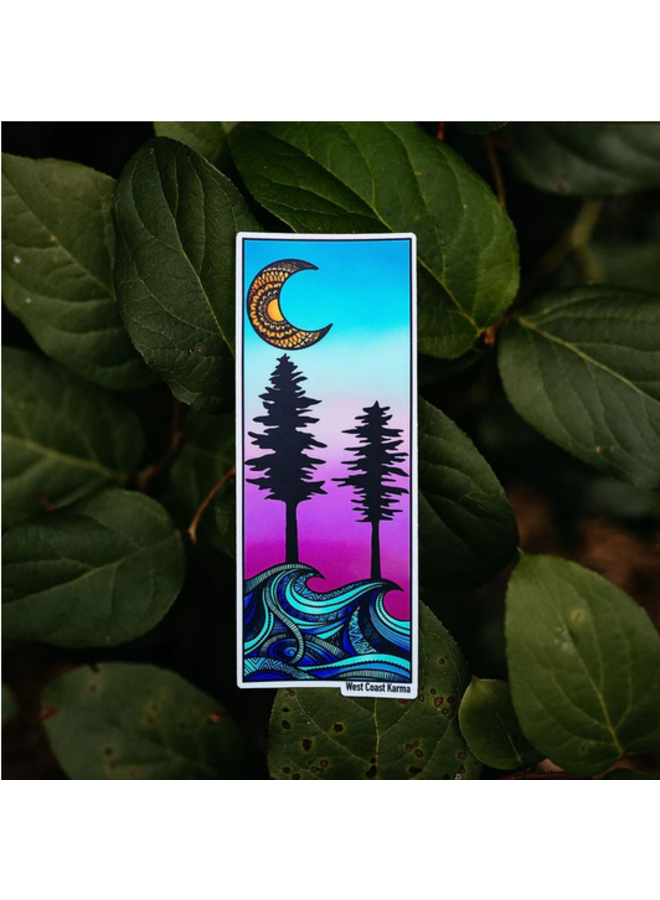 Sunset Waves Sticker