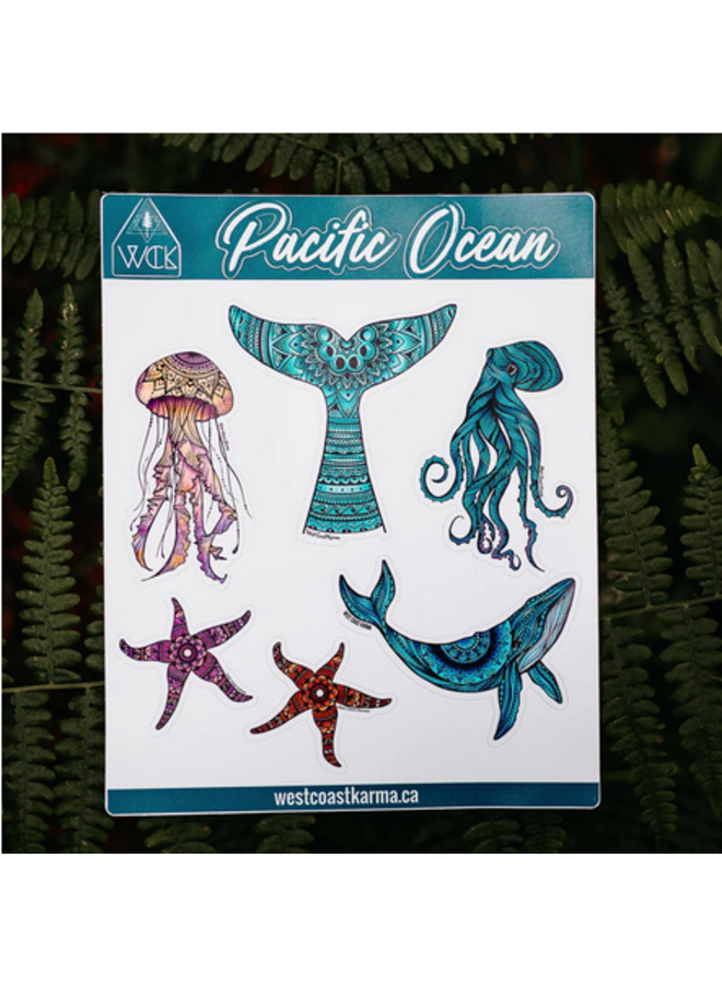 Pacific Ocean Sticker Sheet