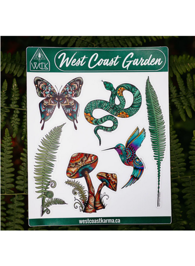 West Coast Garden Sticker Sheet