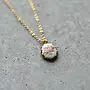 Vintage Floral Necklace - Pink Rose
