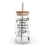 I Pretend Coffee Helps Glass Can W Bamboo Lid