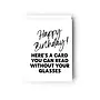 A Card You Can Read Without Your Glasses Card