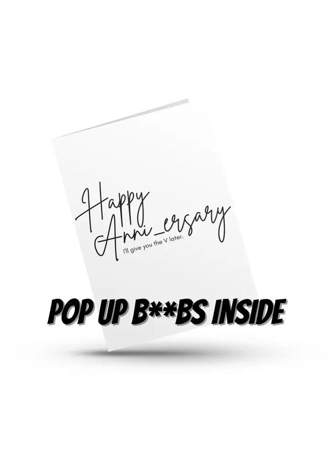 Happy Anniversary V Later Pop Up Boobs Card