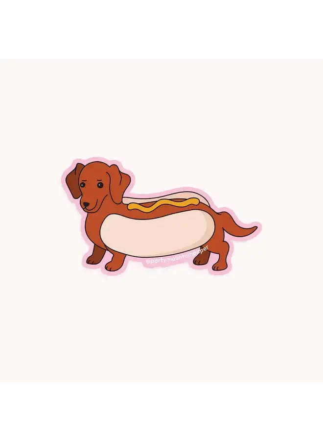 Weenie Hotdog Sticker