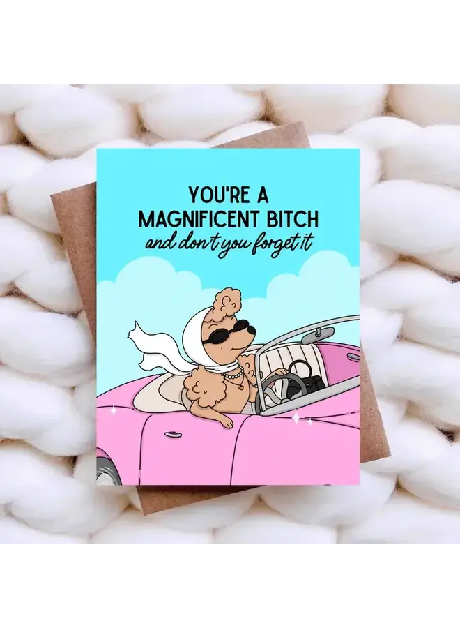 You're a Magnificent Bitch Card