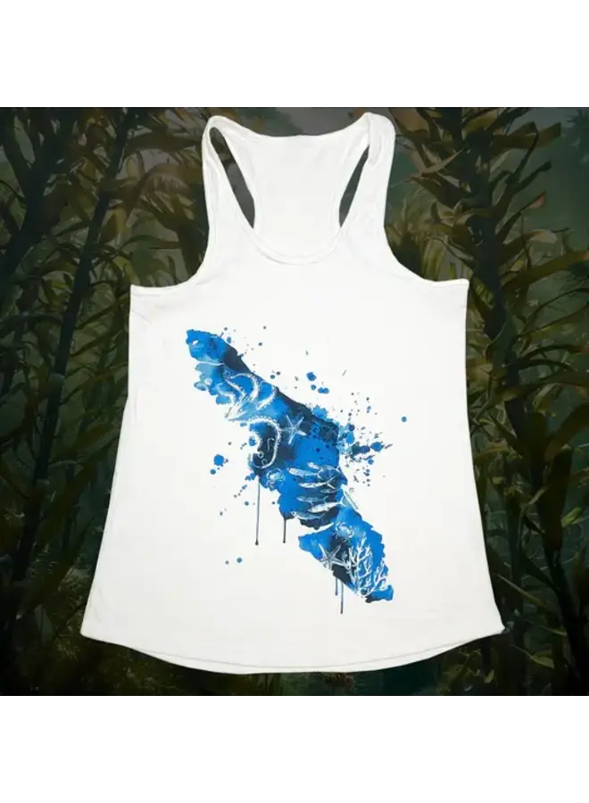 Watercolour Island Womens Racerback Tank Top