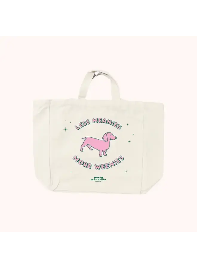 Less Meanies, More Weenies Organic Canvas Tote