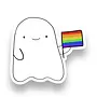 Ghost Rainbow Pride Sticker