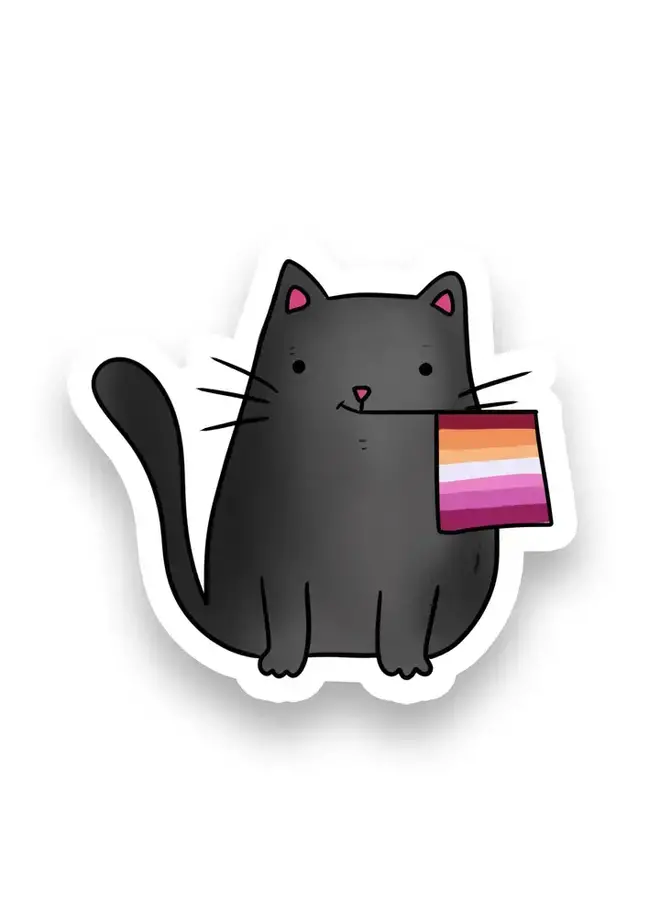 Lesbian Pride Cat Sticker