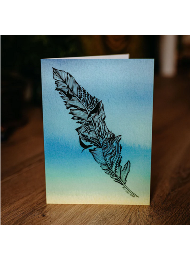 Nautical Feather Greeting Card