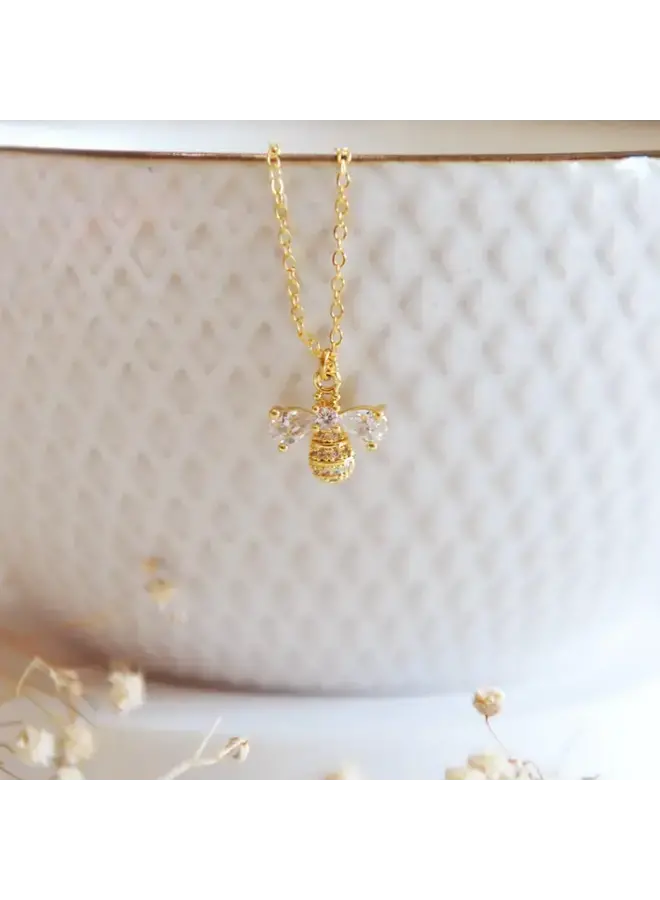 Crystal Bee Neckalce