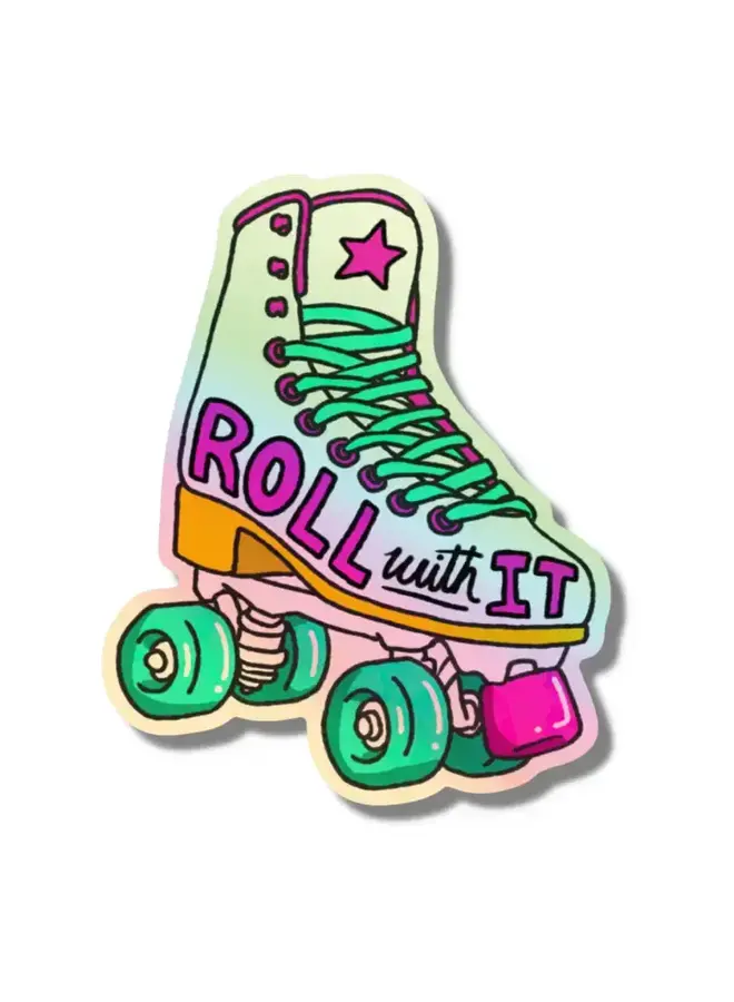 Holographic Roller Skate Sticker