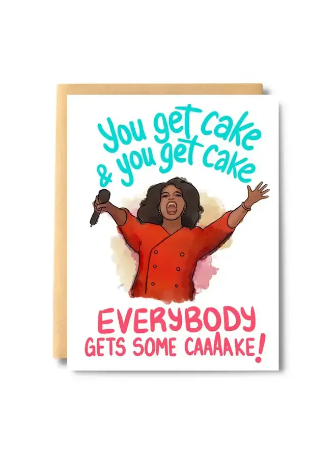 Oprah Cake Birthday Card