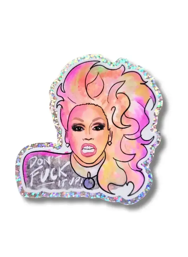 Ru Paul Glitter Sticker