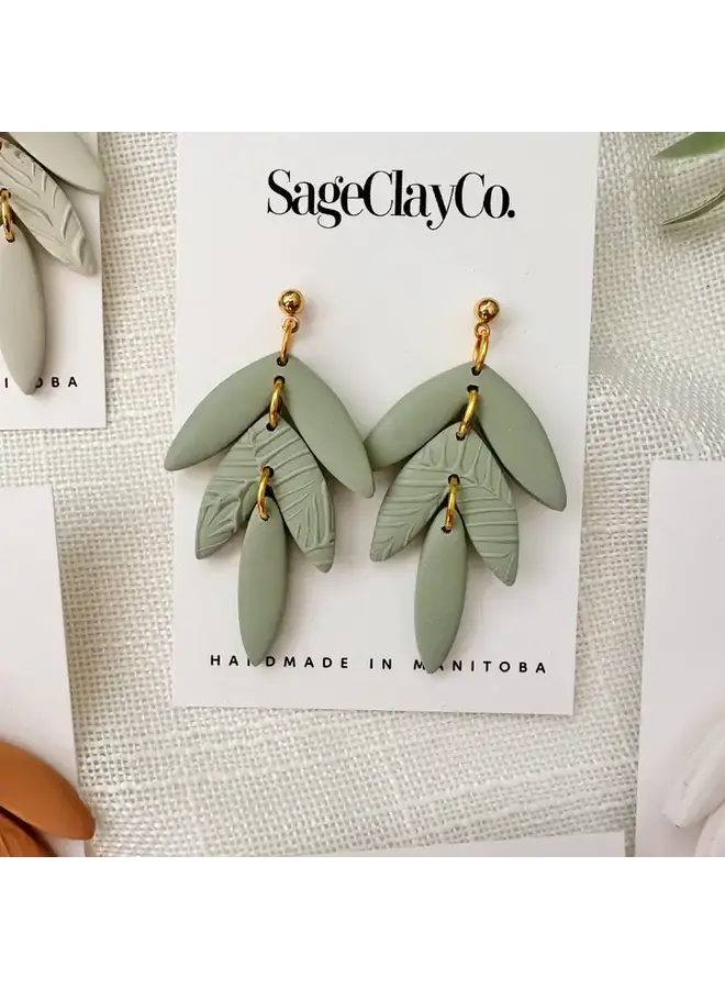 Dhalia Clay Dangle Earrings