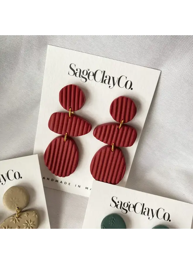 Gia Clay Dangle Earrings