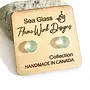 Sea Glass Studs- Light Green