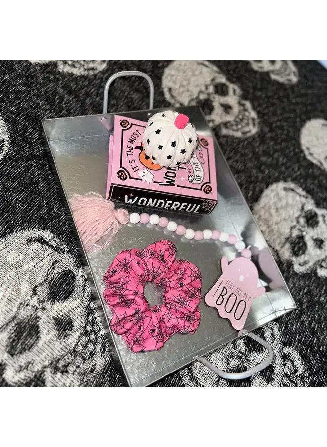 Pink Cobweb Large Scrunchie