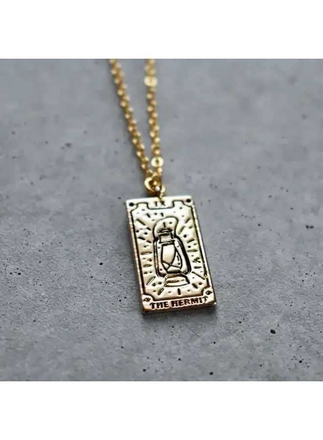 Tarot Card Necklace - The Hermit