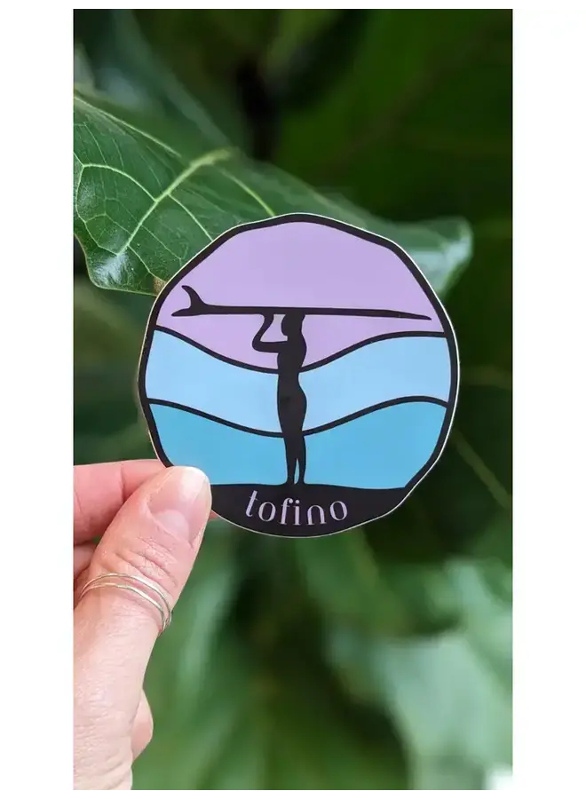 Tofino Surfing Sticker