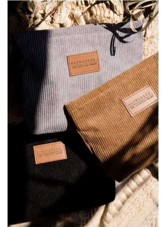 Corduroy Zipper Pouch