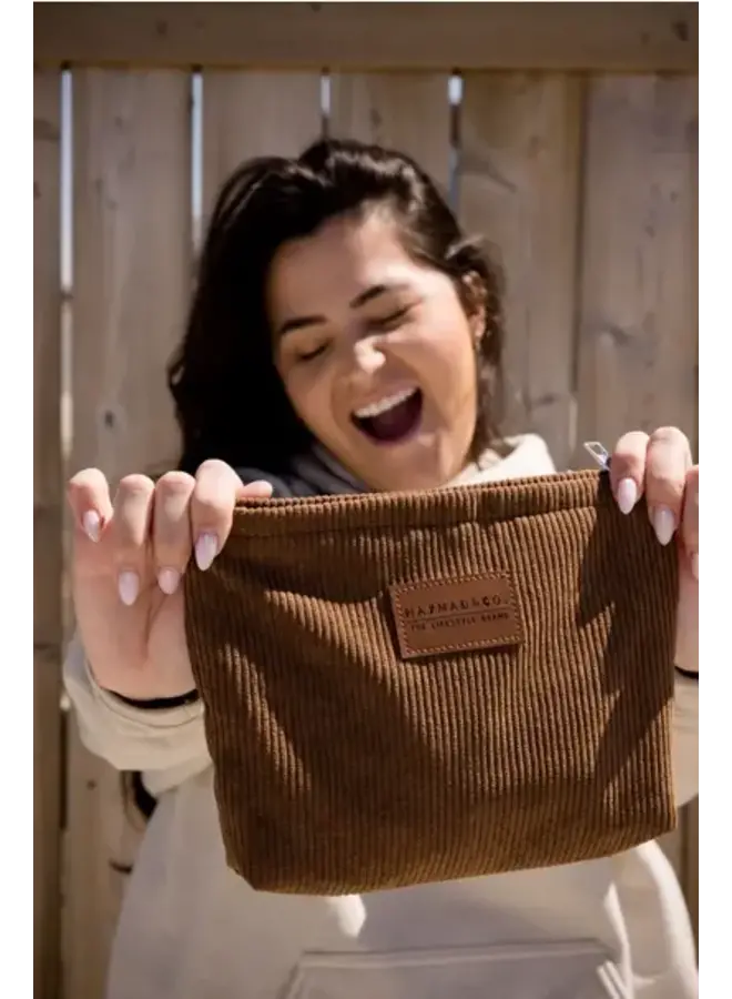Corduroy Zipper Pouch
