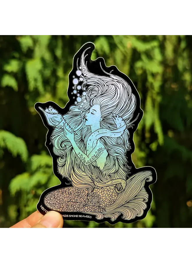 Smoking Mermaid Sticker