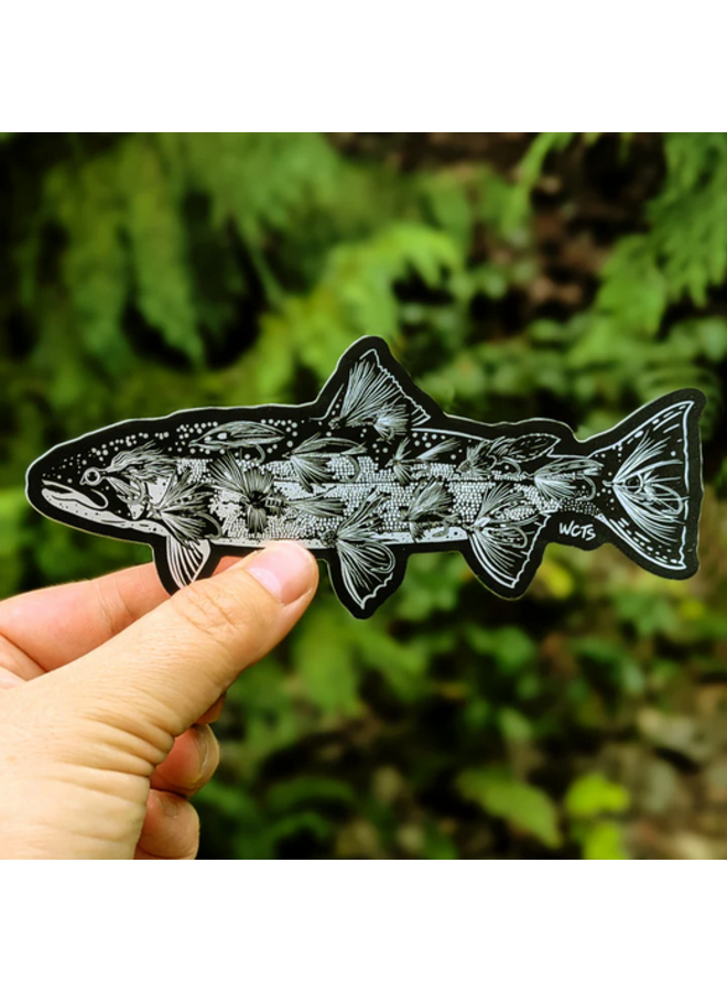 Fly Fish Holographic Sticker