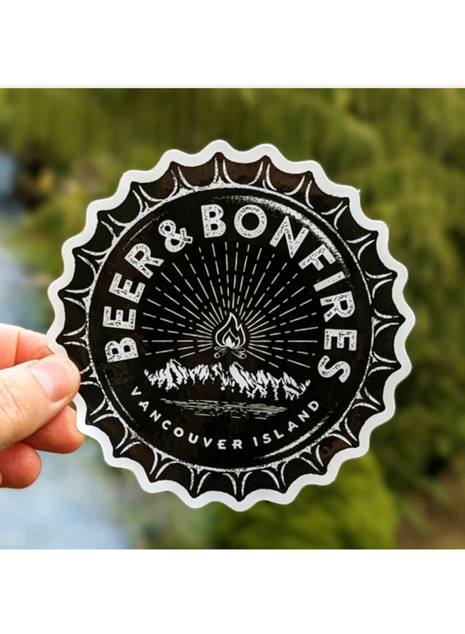 Beer and Bonfire Sticker