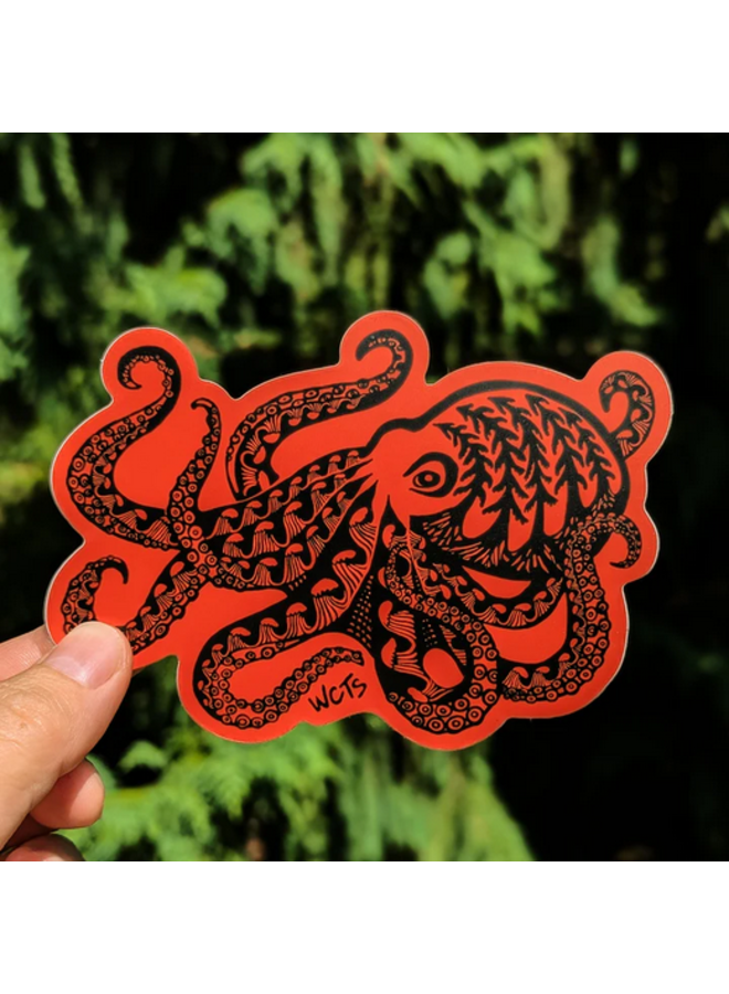 Forest Octopus Sticker