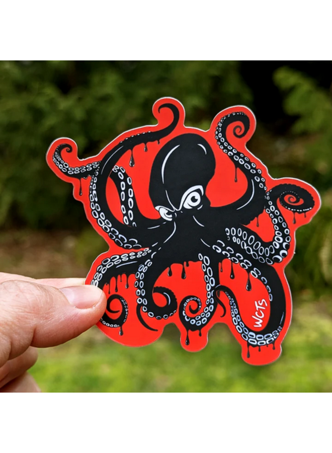Giant Pacific Octopus (Red) Sticker