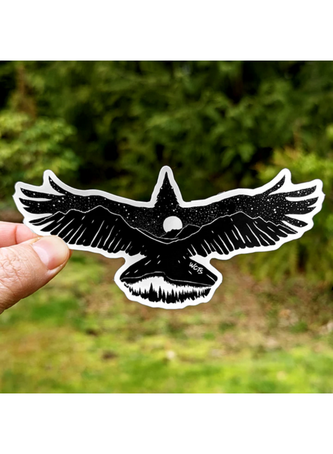 Moon Raven Sticker