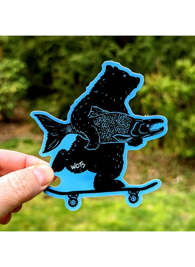 Skater Bear Sticker