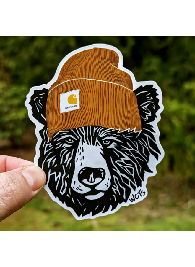 Touque Bear Sticker