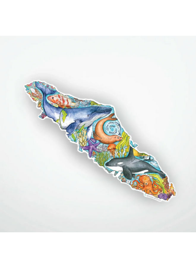 Vancouver Island Humpback Sticker