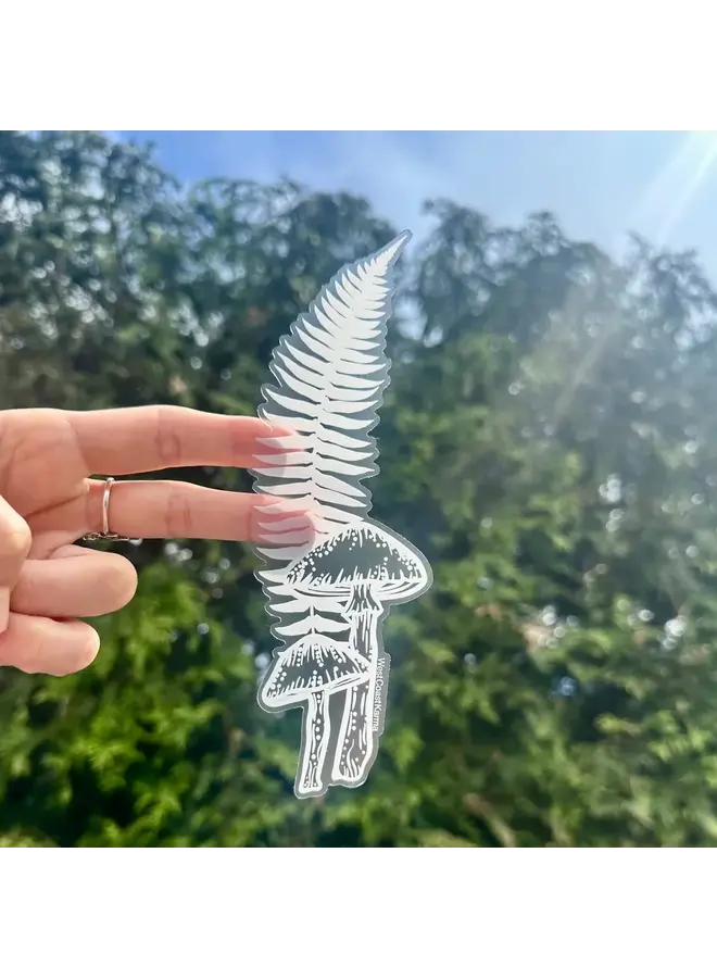Mushroom Fern Car Decal