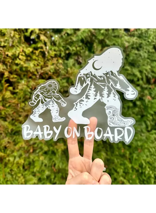 Sasquatch Baby On Board Car Decal