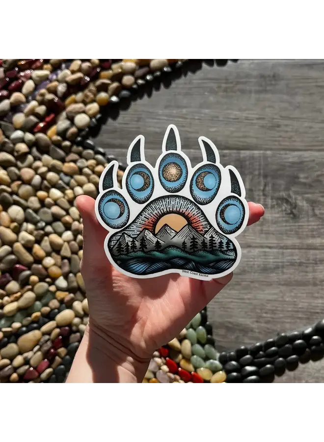 Nature Bear Paw Colourful Sticker
