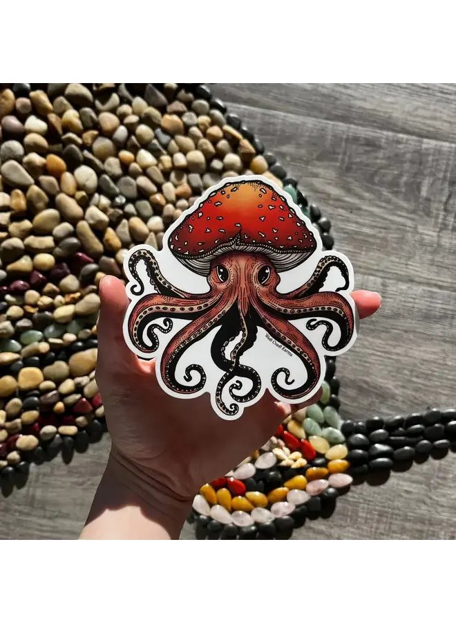 Mushroom Octopus Sticker "Mushtopus"
