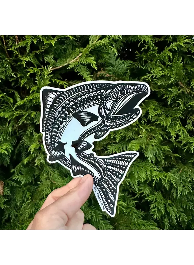 Jumping Salmon Sticker