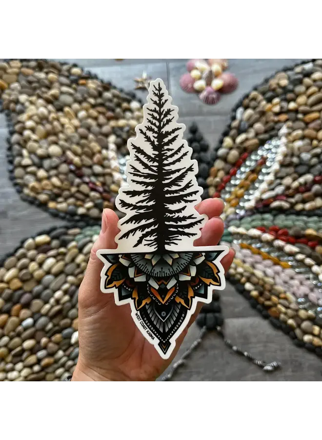 Tree Mandala Colourful Sticker