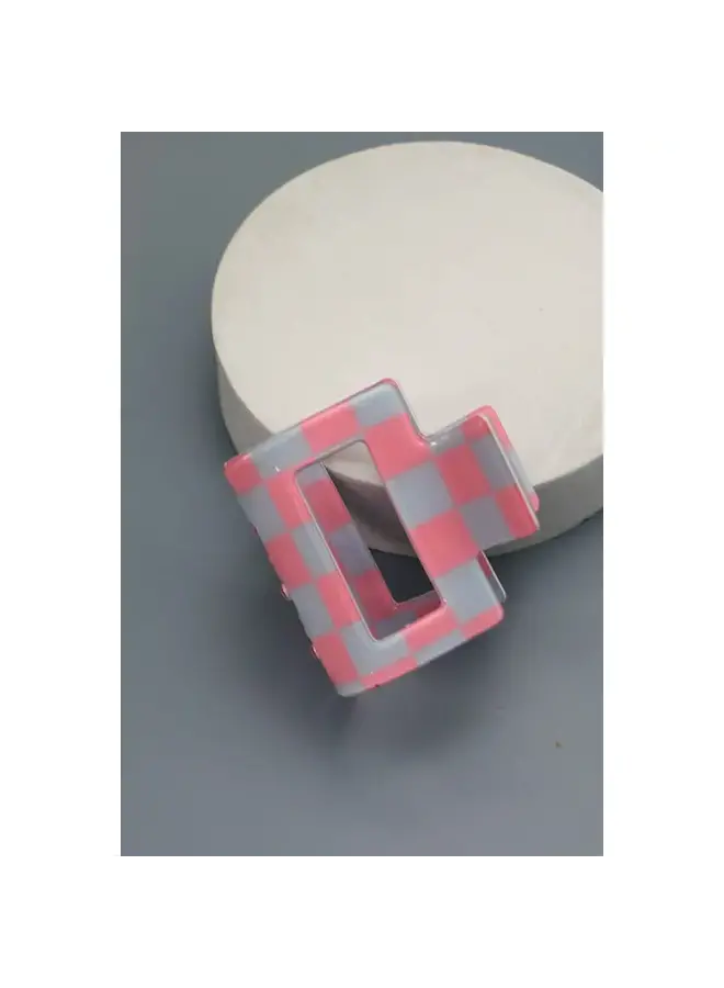 Small Checkered Hair Clip