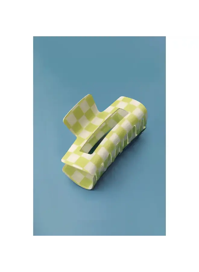 Jumbo Checkered Hair Clip