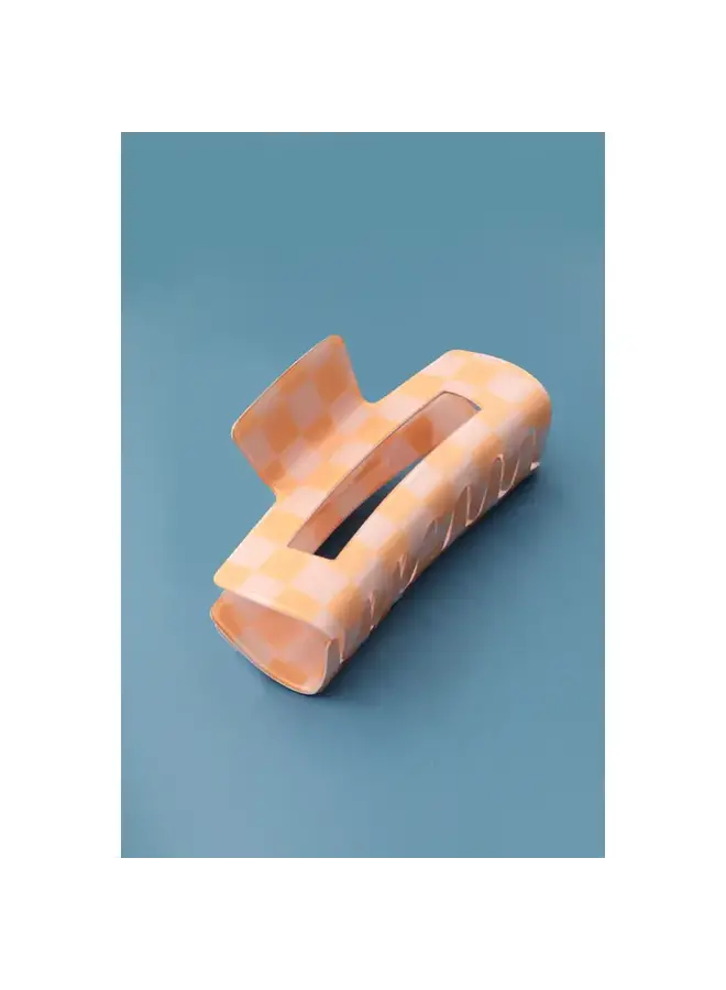 Jumbo Checkered Hair Clip