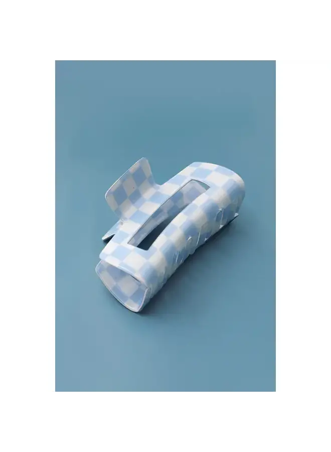 Jumbo Checkered Hair Clip