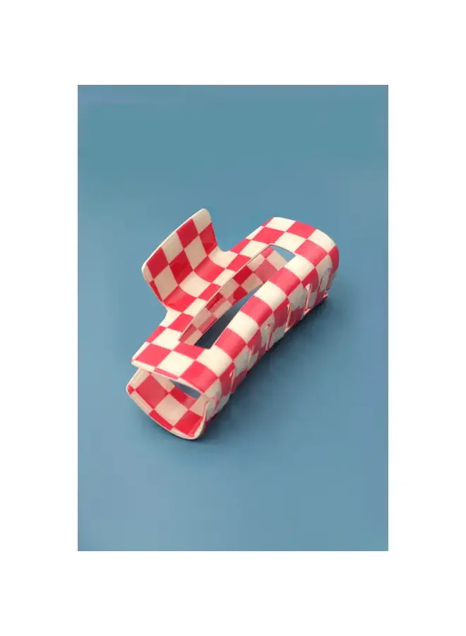 Jumbo Checkered Hair Clip