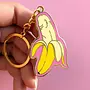 Banana Penis Enamel Keychain