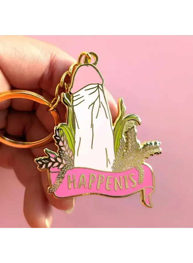 Happenis Penis Enamel Keychain