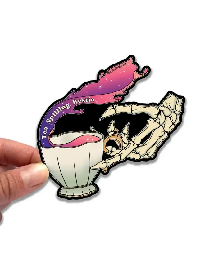 Spilling Tea Sticker