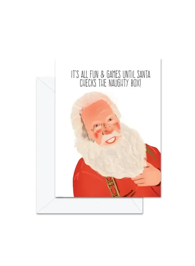 It's All Fun & Games Until Santa Checks Card